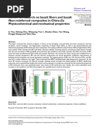 Developments and Industrial Applications of Basalt Fibre