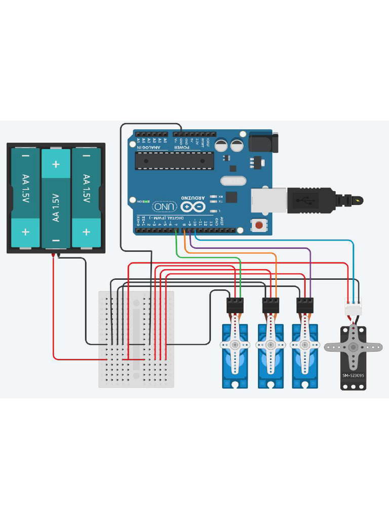 Circuit Diagram Smart Robotic Arm PDF 