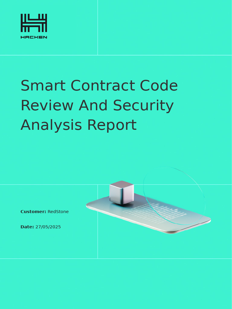RedStone Smart Contract Audit Report | PDF | Risk | Audit