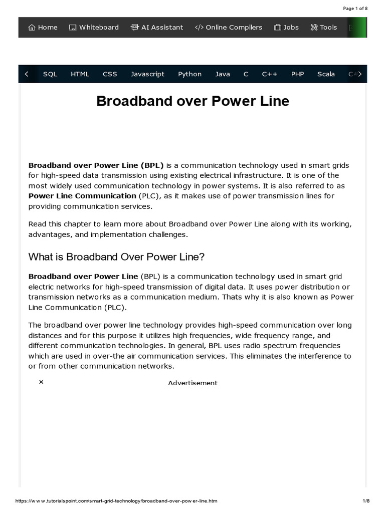Broadband Over Power Line | PDF | Broadband | Electric Power Transmission