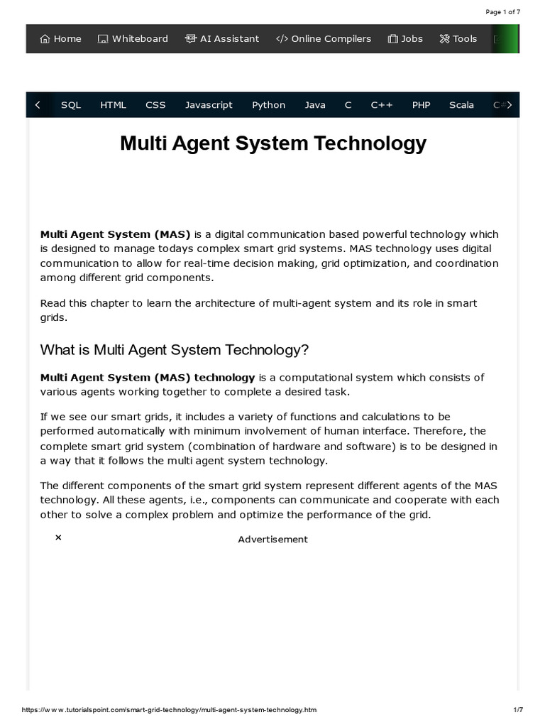 Multi-Agent Systems in Smart Grids | PDF | Electrical Grid | Smart Grid