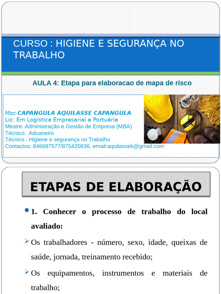 Elaboração do Mapa de Risco no Trabalho | PDF