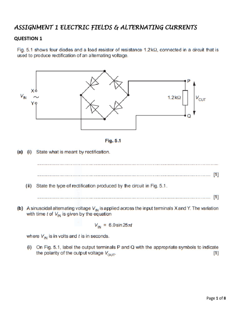 Assignment Ac & Magnetic Fields | PDF