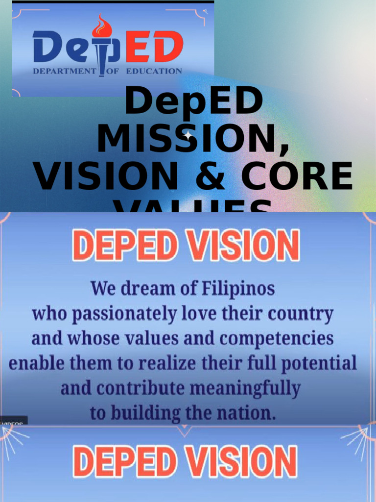 Deped Mission Vision Core Values | PDF