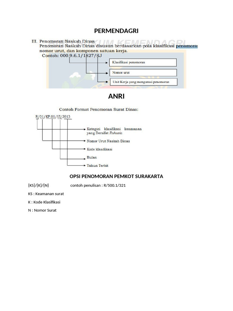 OPSI Penomoran Surat | PDF