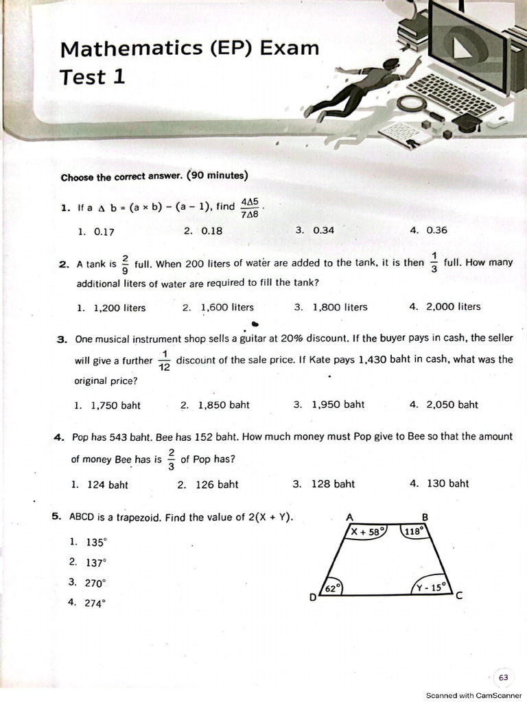 Math Ep Exam | PDF