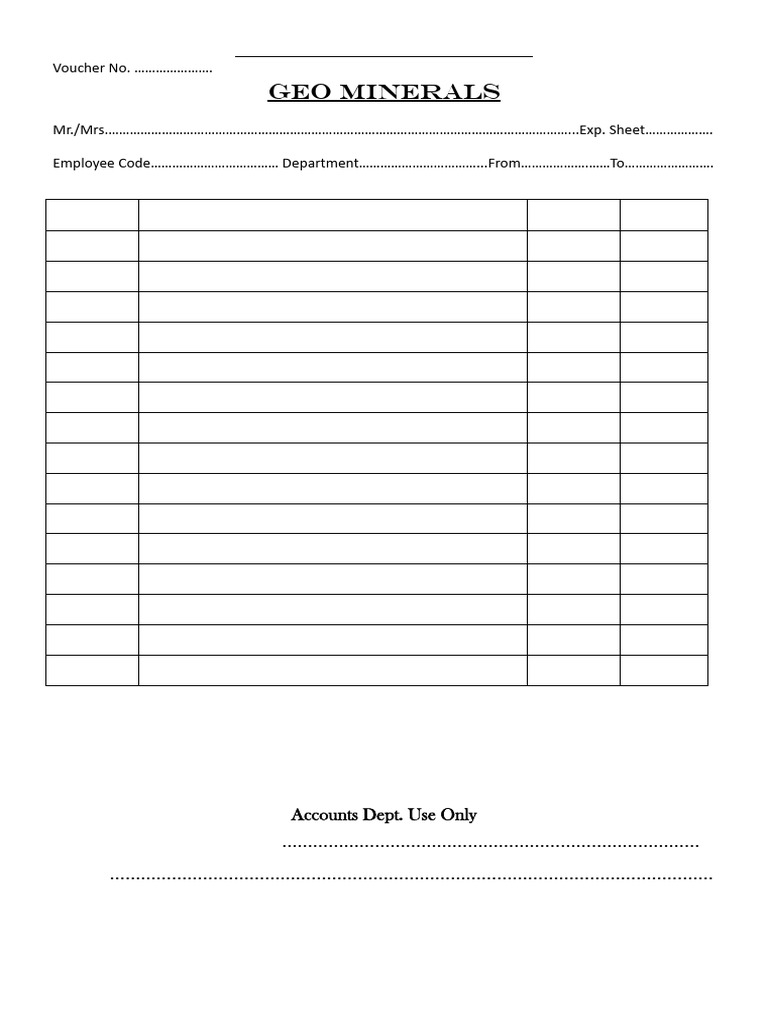 Expense and Conveyance Voucher Template | PDF