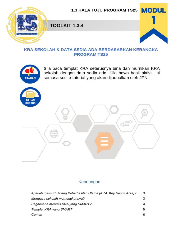 1.3.4 Kra Sekolah _ Data Sedia Ada Bersandarkan Kerangka Program Ts25 x ...