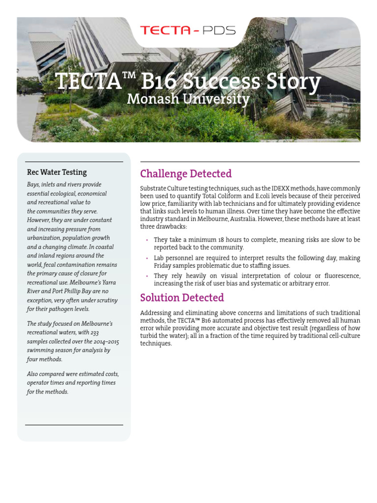 TECTA Monash Success Story | PDF | Colony Forming Unit