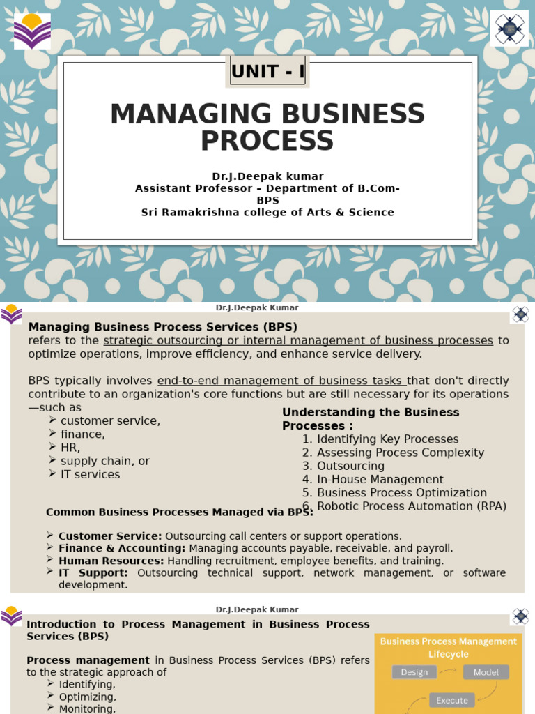 Managing Business Process Services Guide | PDF | Outsourcing ...