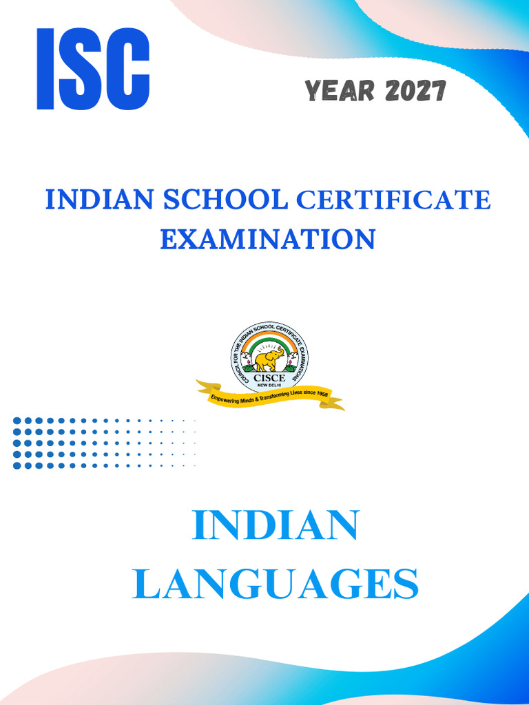 ISC 2027 Indian Languages Exam Guide | PDF | Reading Comprehension ...