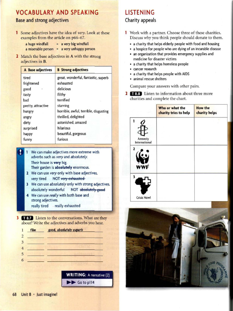 Base and Strong Adjectives+Charity Appeals | PDF