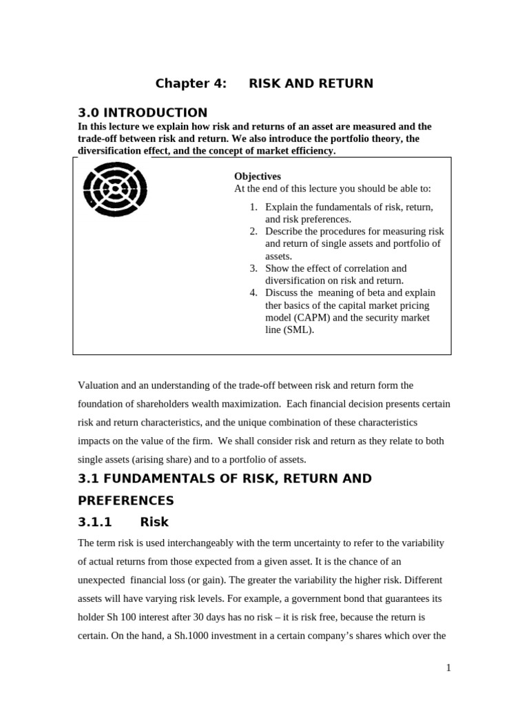 Risk and Return in Asset Management | PDF | Capital Asset Pricing Model ...
