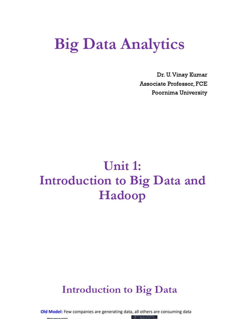 Introduction to Big Data Analytics | PDF | Apache Hadoop | Map Reduce