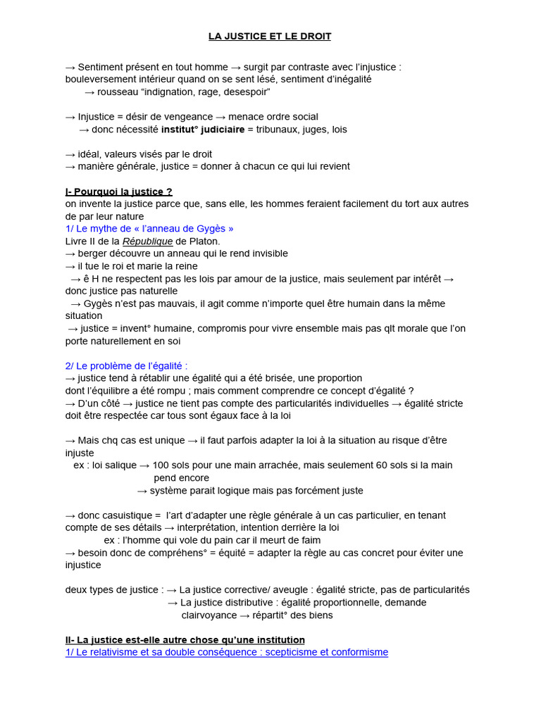 Comprendre la Justice et le Droit | PDF | Loi naturelle | Loi