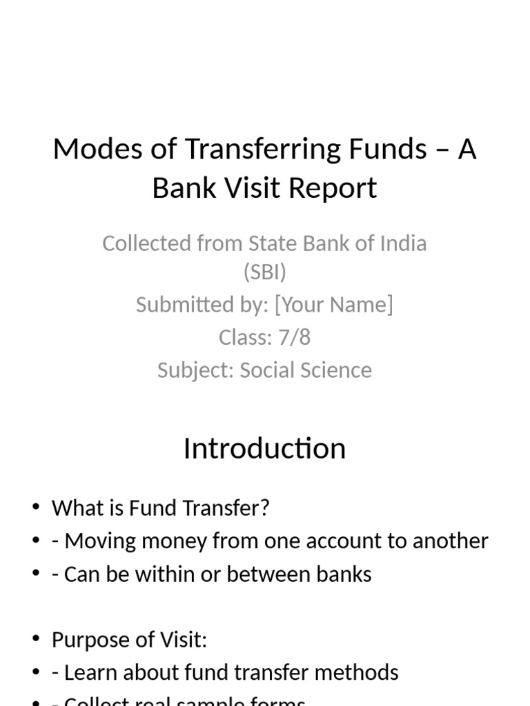 Fund Transfer Methods Explained | PDF | Financial Technology | Finance ...
