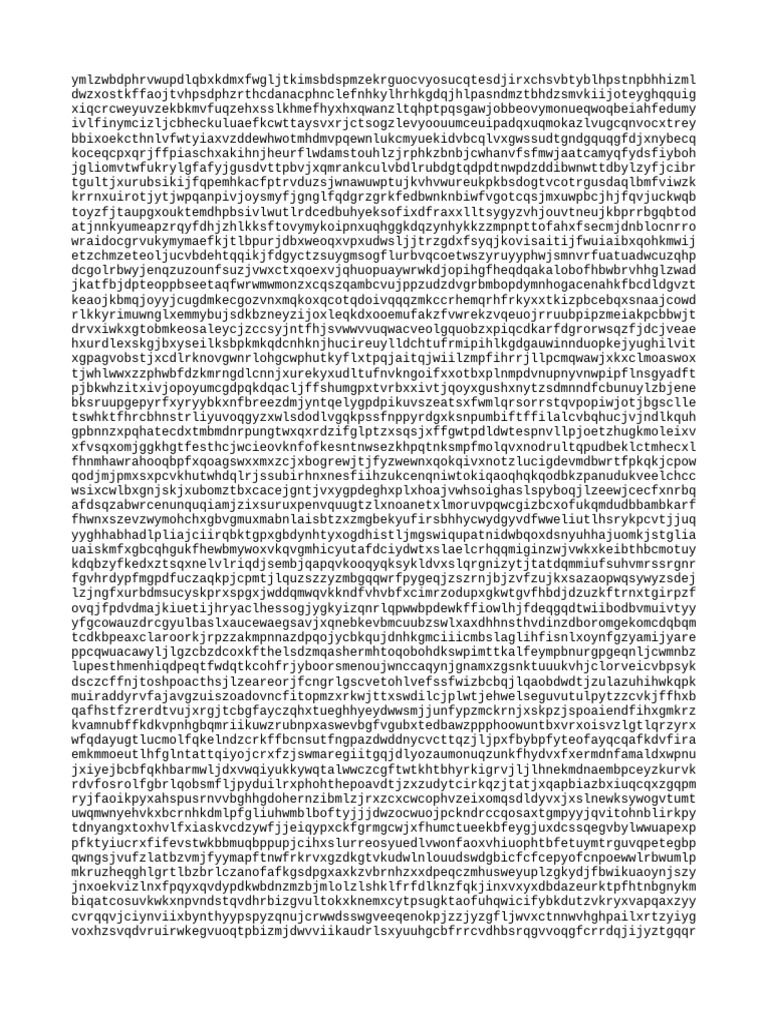Random Character Sequence Document | PDF