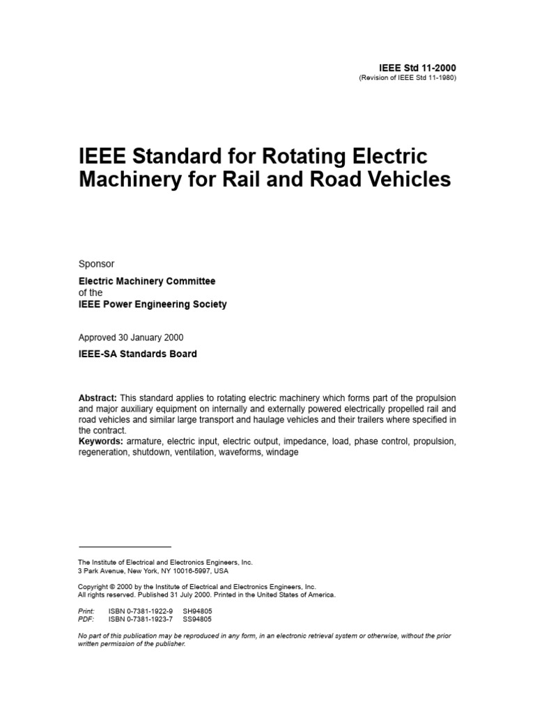 IEEE Standard for Electric Machinery | PDF | Rectifier | Electric Motor