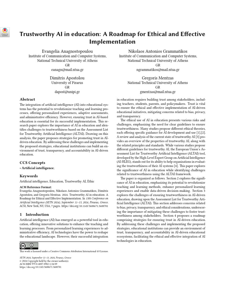 Ethical AI Roadmap for Education | PDF | Artificial Intelligence ...