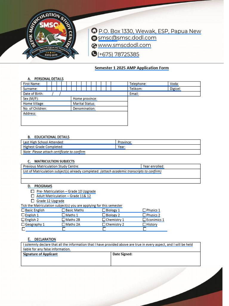 AMP Application 2025 | PDF