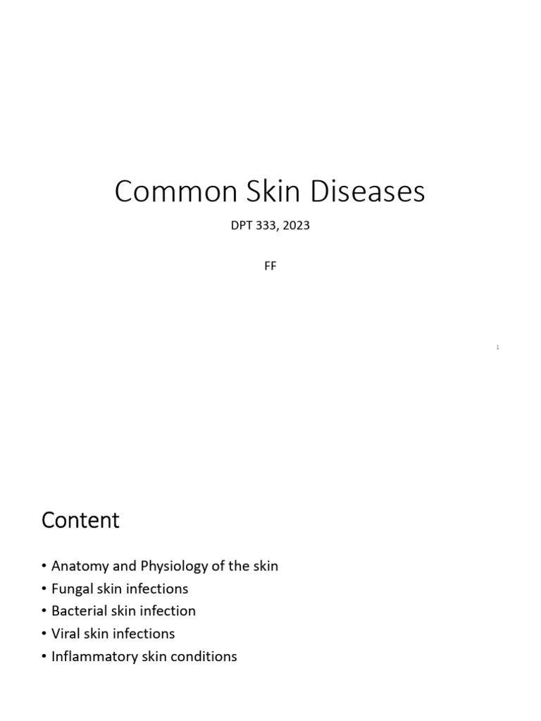 Overview of Common Skin Diseases | PDF | Dermatitis | Epidermis