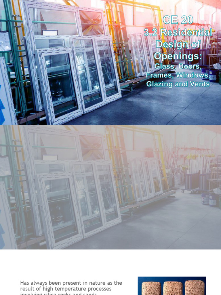 Residential Opening Design: Glass & Doors | PDF | Glasses | Silicon Dioxide