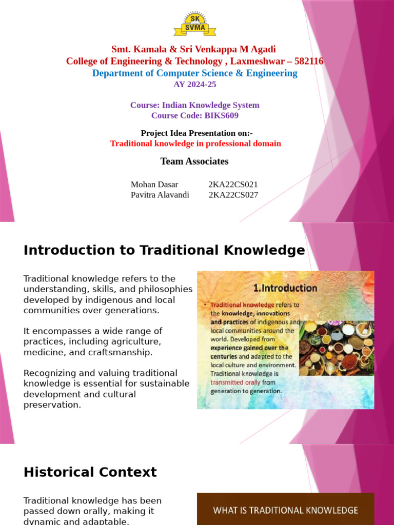 Preserving Traditional Knowledge in Tech | PDF | Traditional Knowledge ...