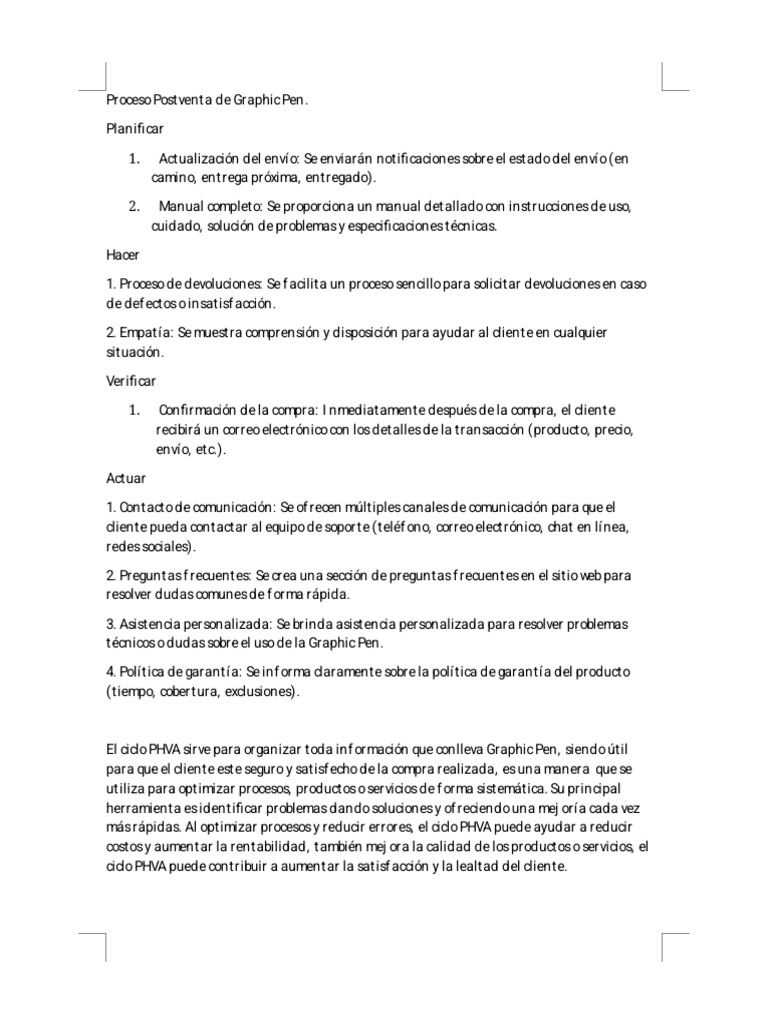 P. Postventa | PDF