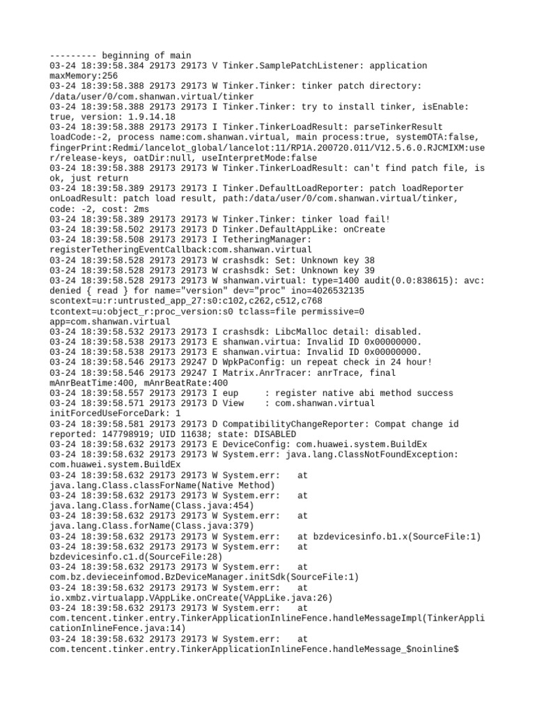 Tinker Patch Load Fail Log Analysis | PDF | Computer Architecture ...