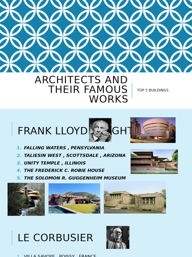 Famous Architects and Their Works | PDF