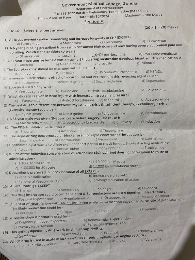 2022 Prelims PPR 2nd Yr | PDF