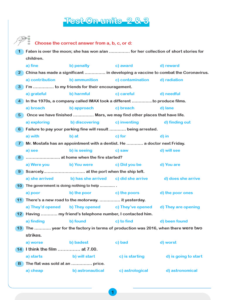 English Language Proficiency Test Questions | PDF