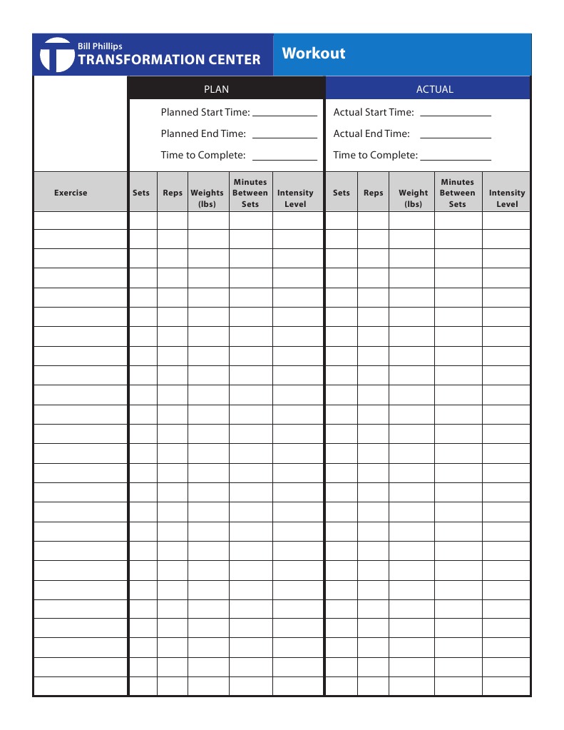 Workout Transformation Plan Guide | PDF