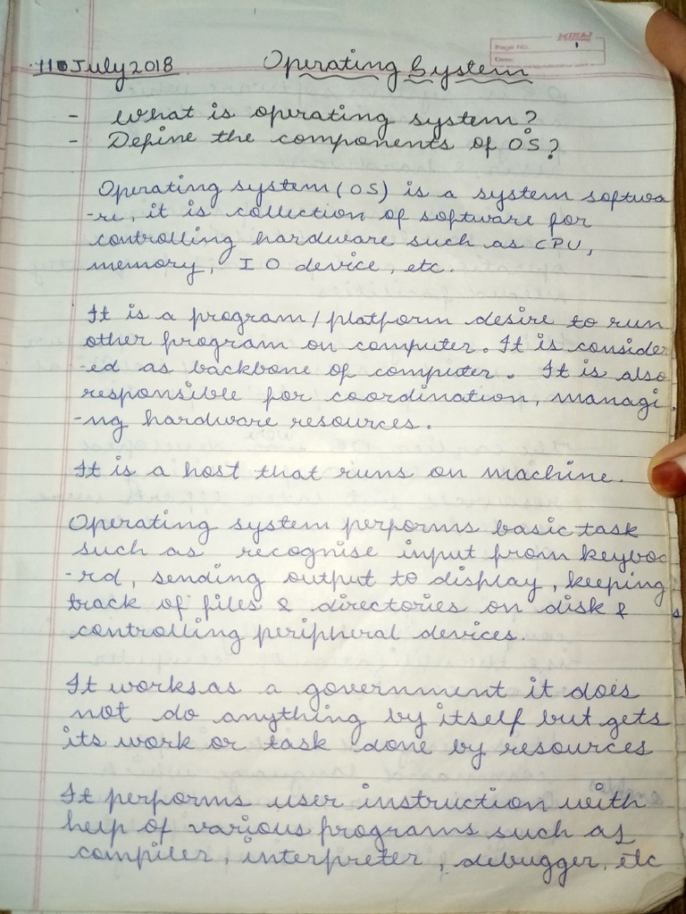 Operating System Notes Part 1 | PDF