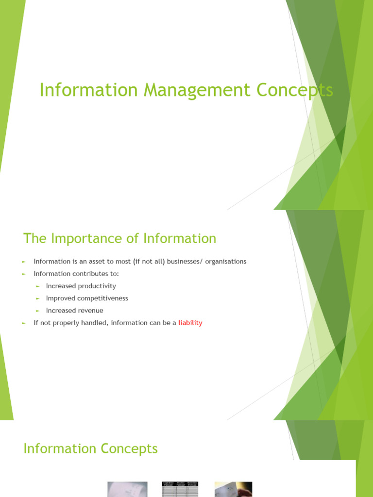 Key Concepts in Information Management | PDF | Business Process ...