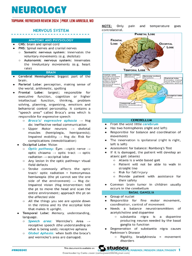 Neuro Refresher | PDF
