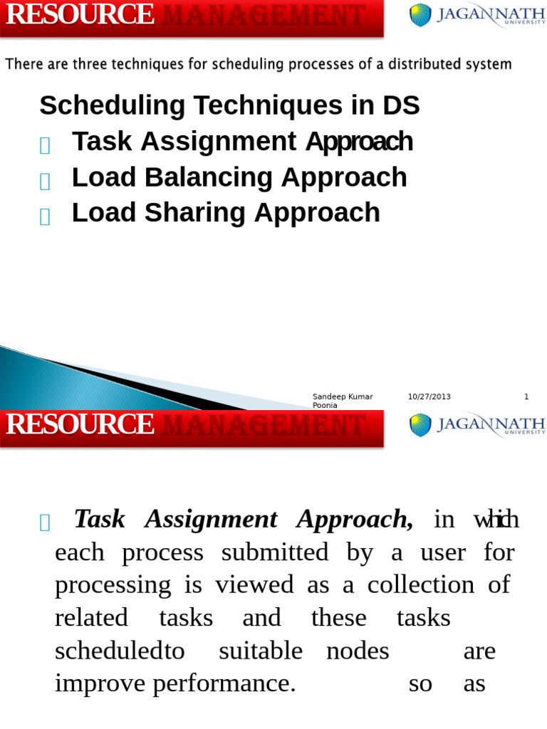 Resource Management in Distributed Systems | PDF | Load Balancing ...