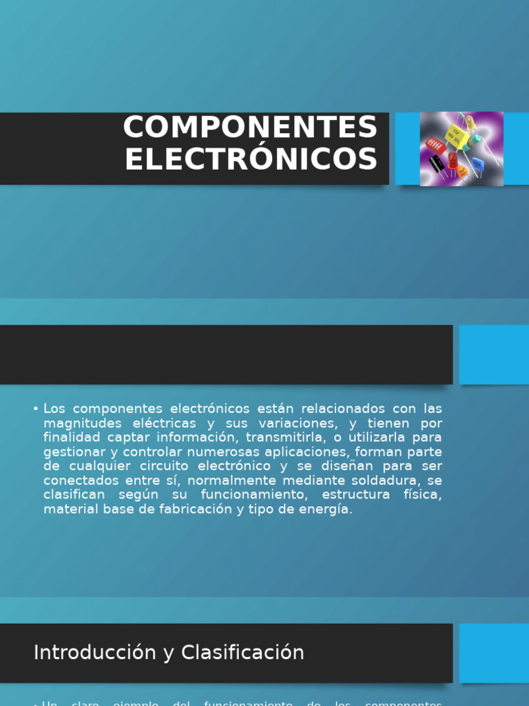 Componentes Electrónicos Esenciales | PDF | Componente electrónico ...