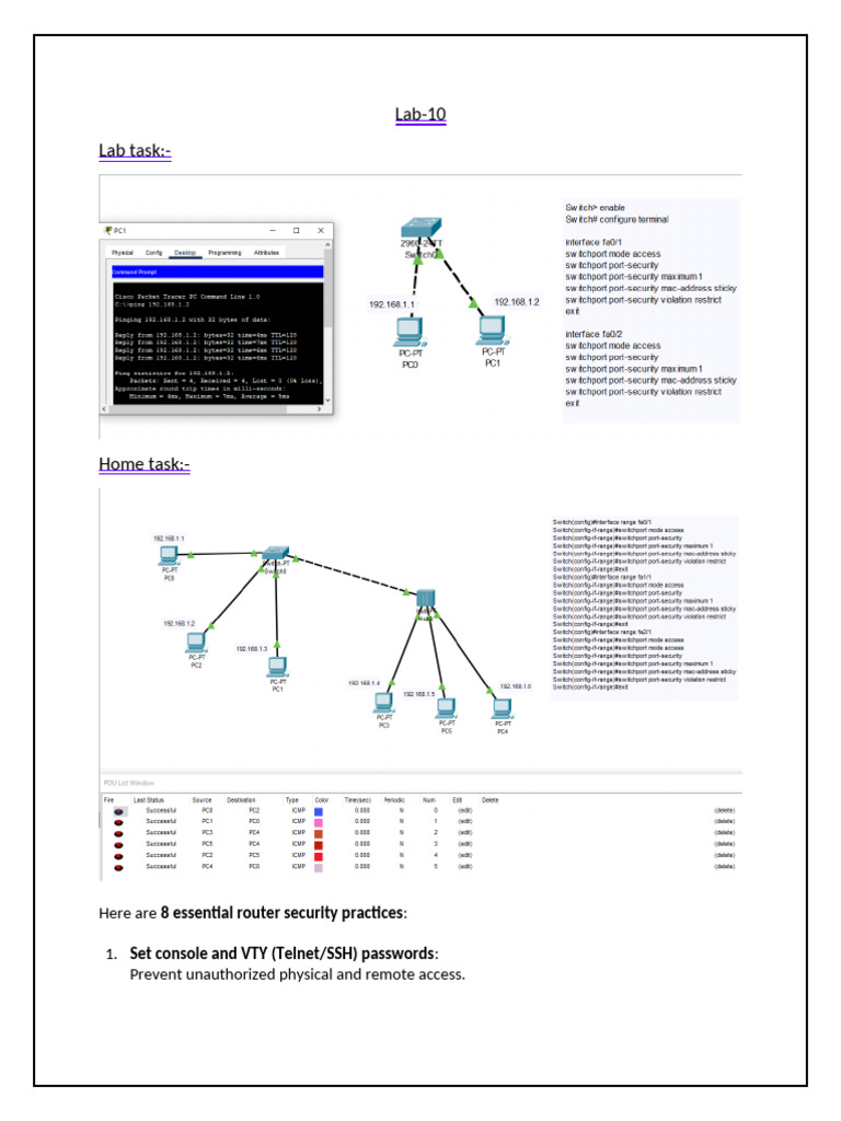 Essential Router Security Practices | PDF