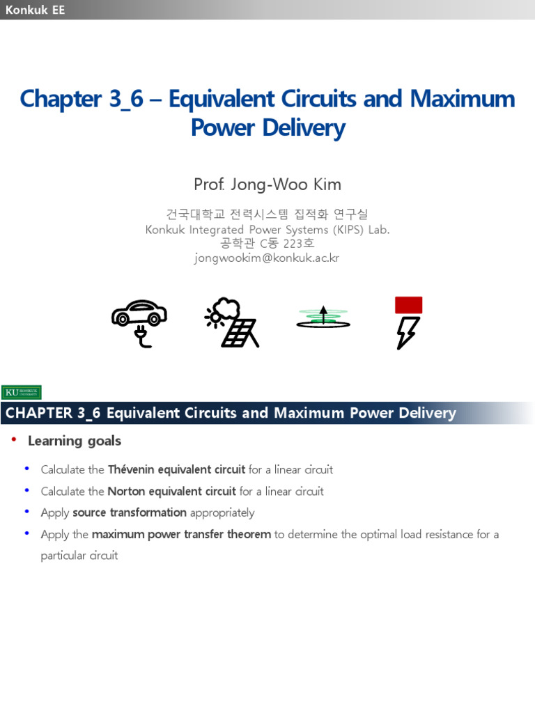 Ch3 6 Equivalent Circuits and Maximum Power Delivery | PDF | Network ...