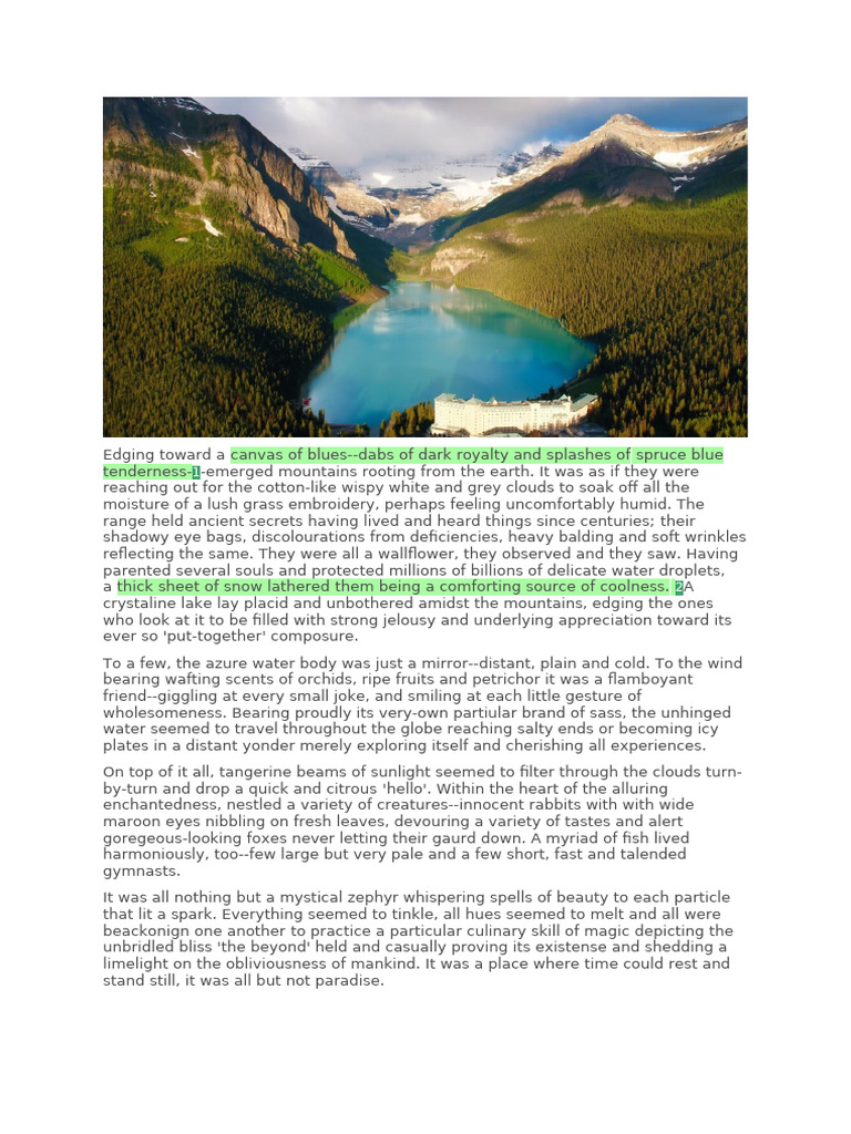 Enchanted Mountain Landscape Description | PDF