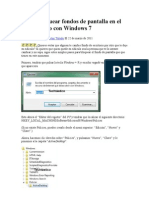 Cómo Bloquear Fondos de Pantalla en El Escritorio Con Windows 7