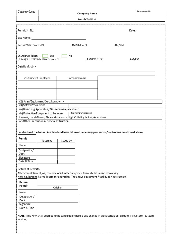 Work Permit | PDF