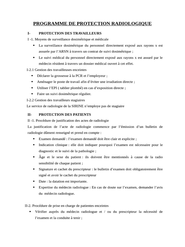 Suivi Dosimétrique en Protection Radiologique | PDF | Radiologie ...