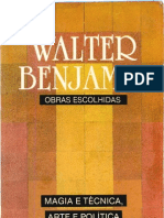 Walter Benjamin Magia e Tc3a9cnica Arte e Polc3adtica Obras Escolhidas Vol i