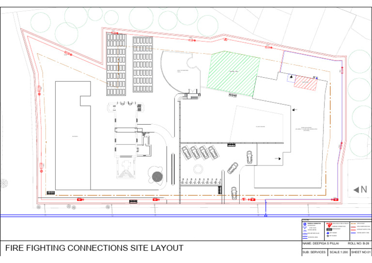 Fire Fighting Connections Site Layout | PDF | Firefighting | Home Appliance