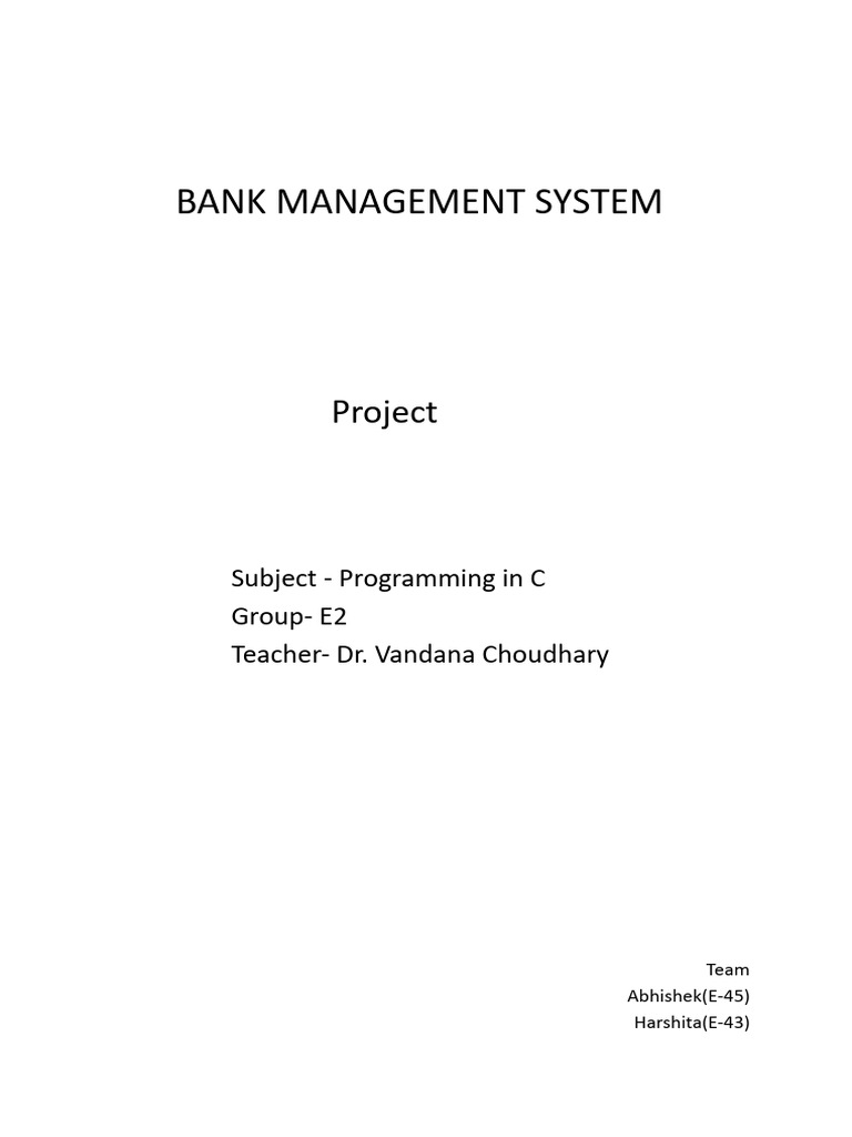 Project Front Page | PDF