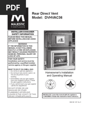 Majestic Gbv Comfort Pro Dvhvac36 Duct Flow Thermostat
