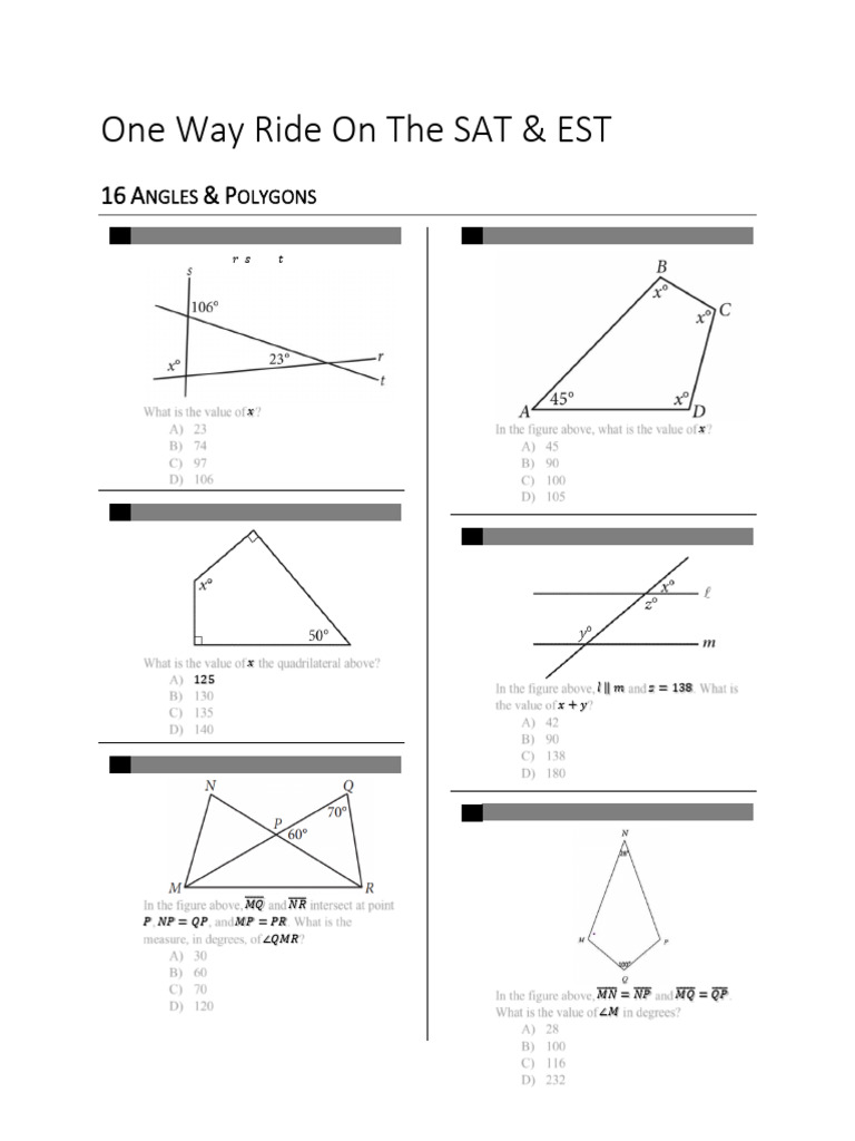 Pentagon and Line Intersections | PDF | Triangle | Angle