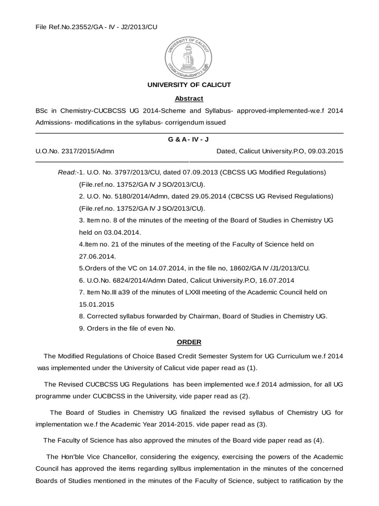 Chemistry BSC Syllabus | PDF | Chemical Bond | Entropy